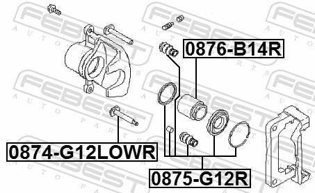 Kit de réparation d'étrier de frein FEBEST ref. 0875-G12R
