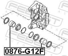 Piston, étrier de frein FEBEST 0876-G12F