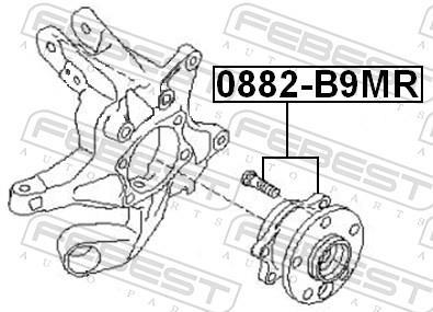Moyeu de roue (Roulement de roue) FEBEST 0882-B9MR
