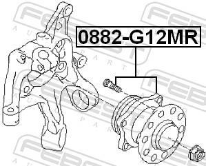 Moyeu de roue (Roulement de roue) FEBEST ref. 0882-G12MR