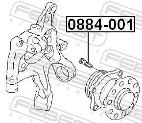 Boulon de roue FEBEST ref. 0884-001