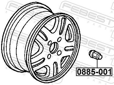 Écrou de roue FEBEST ref. 0885-001