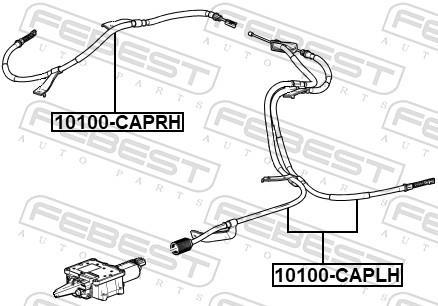 Cable de freno de mano FEBEST ref. 10100-CAPLH