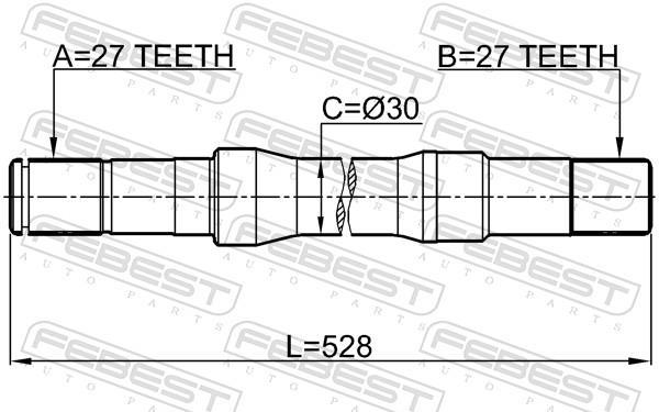 Cardã FEBEST ref. 1012-C100RH