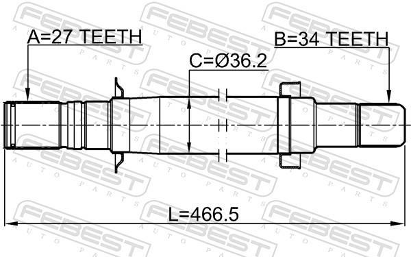Cardan FEBEST ref. 1012-CAPRH
