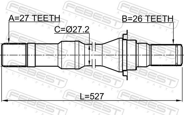 Cardã FEBEST ref. 1012-V250ATRH