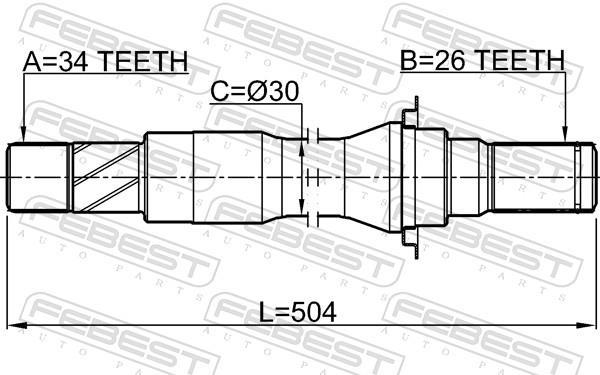 Cardã FEBEST 1012-V250MTRH