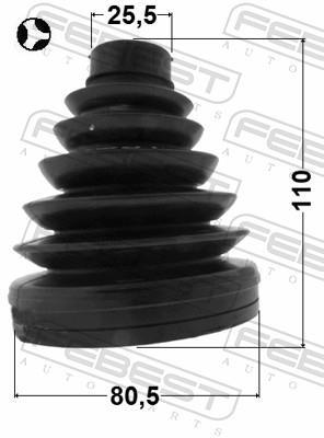 Fuelle, árbol de transmisión FEBEST ref. 1015-J300T