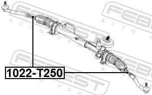 Tirante da direção FEBEST ref. 1022-T250