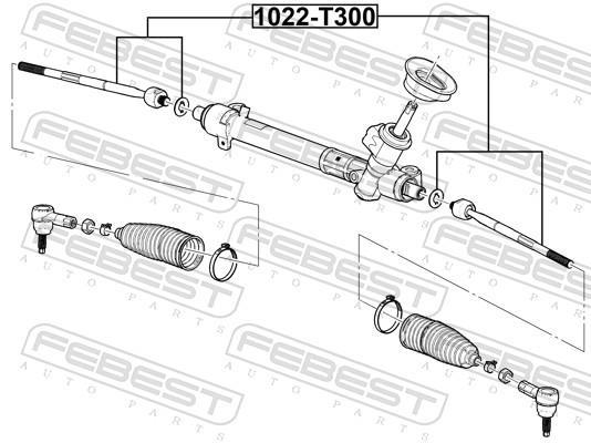 Tirante da direção FEBEST ref. 1022-T300