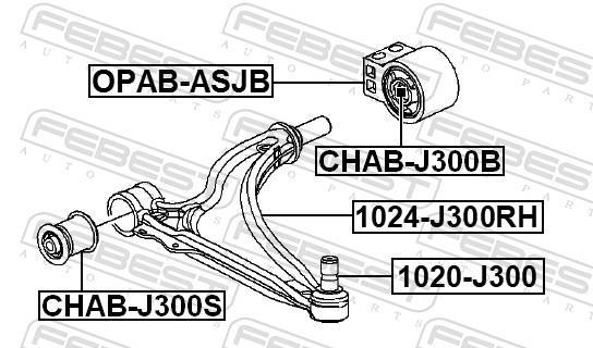 Triangle de suspension FEBEST ref. 1024-J300RH