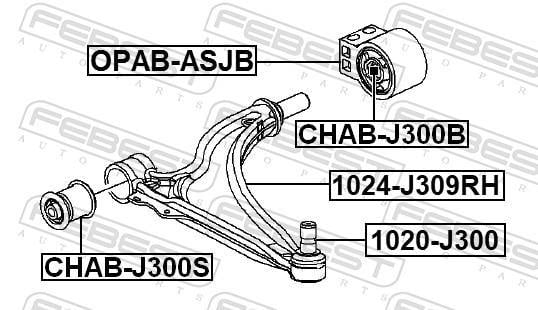 Triângulo, braço de suspensão FEBEST ref. 1024-J309RH