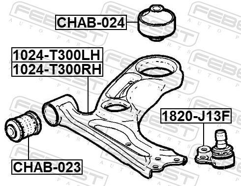 Triângulo, braço de suspensão FEBEST ref. 1024-T300LH
