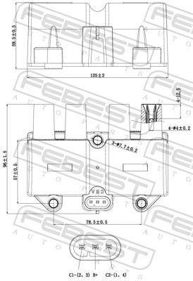 Unité de bobine d'allumage FEBEST ref. 10640-002