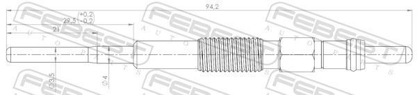 Bougie de préchauffage FEBEST ref. 10642-001