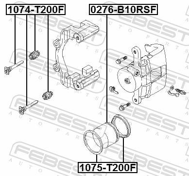 Kit de réparation d'étrier de frein FEBEST ref. 1075-T200F