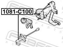 Emetteur d'embrayage (Cylindre émetteur de débrayage) FEBEST 1081-C100