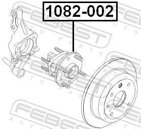 Moyeu de roue (Roulement de roue) FEBEST ref. 1082-002