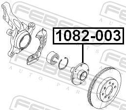 Moyeu de roue (Roulement de roue) FEBEST ref. 1082-003