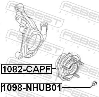 Moyeu de roue (Roulement de roue) FEBEST ref. 1082-CAPF
