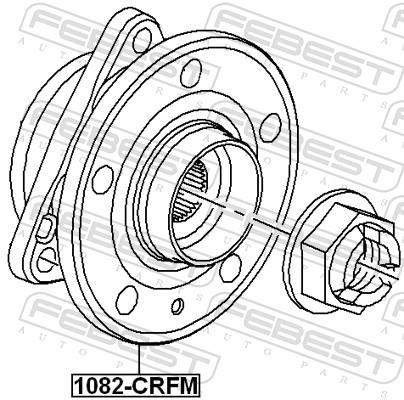 Moyeu de roue (Roulement de roue) FEBEST ref. 1082-CRFM