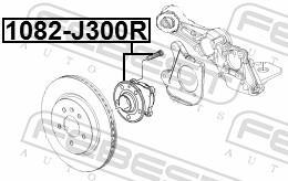 Moyeu de roue (Roulement de roue) FEBEST ref. 1082-J300R
