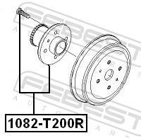 Moyeu de roue (Roulement de roue) FEBEST 1082-T200R
