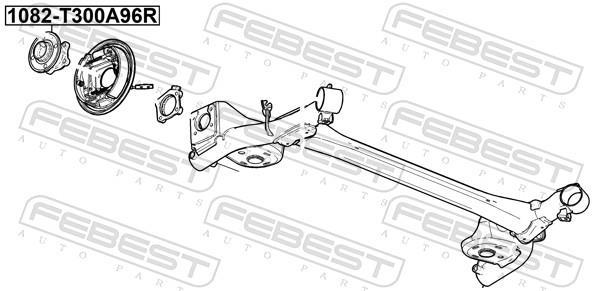 Moyeu de roue (Roulement de roue) FEBEST ref. 1082-T300A96R