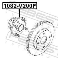 Moyeu de roue (Roulement de roue) FEBEST ref. 1082-V200F