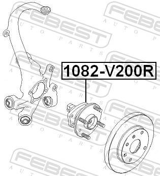 Moyeu de roue (Roulement de roue) FEBEST ref. 1082-V200R