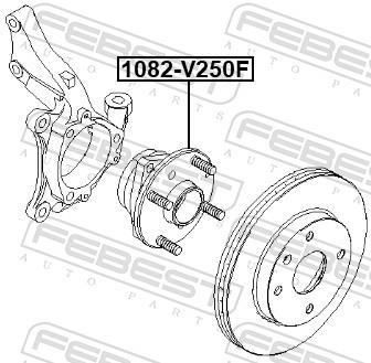 Moyeu de roue (Roulement de roue) FEBEST 1082-V250F