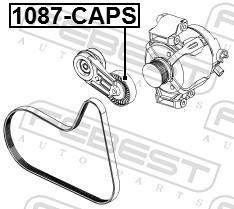 Rolo tensor da correia trapezoidal estriada FEBEST ref. 1087-CAPS