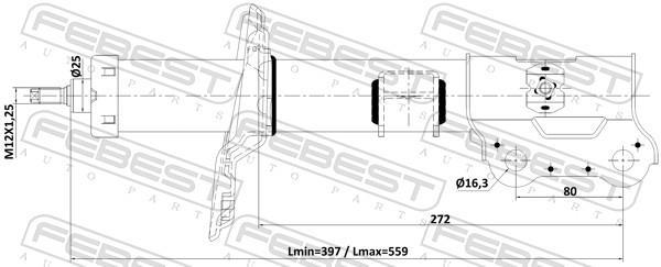 Amortisseur FEBEST ref. 12110-007FL