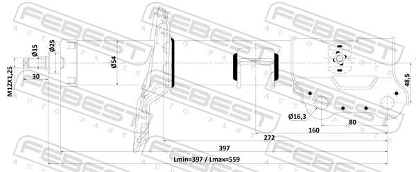 Amortisseur FEBEST ref. 12110-007FR