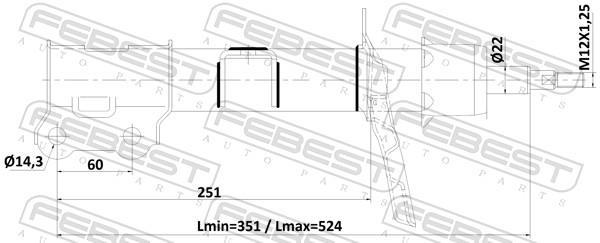 Amortecedor de choques FEBEST ref. 12110-010FL