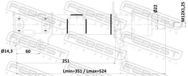 Amortiguador FEBEST ref. 12110-010FR