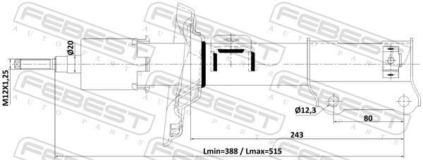 Amortisseur FEBEST  ref. 12110-011FR