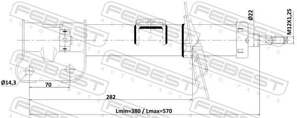 Amortecedor de choques FEBEST ref. 12110-012FL