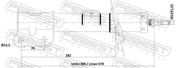 Amortisseur FEBEST ref. 12110-012FR