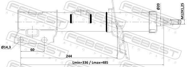 Amortisseur FEBEST  ref. 12110-013FL