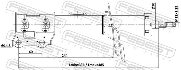 Amortisseur FEBEST ref. 12110-013FR