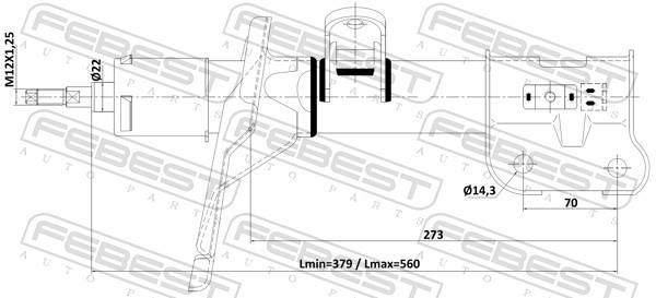Amortecedor de choques FEBEST ref. 12110-015FL