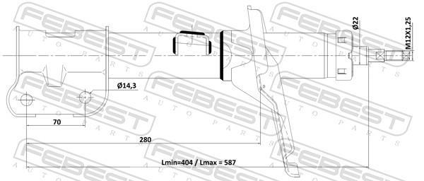 Amortisseur FEBEST  ref. 12110-017FR