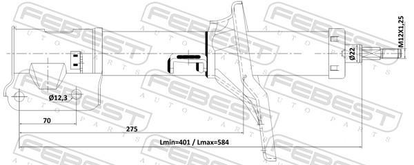 Amortisseur FEBEST ref. 12110-018FR