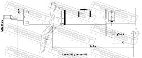 Amortisseur FEBEST ref. 12110-021FL