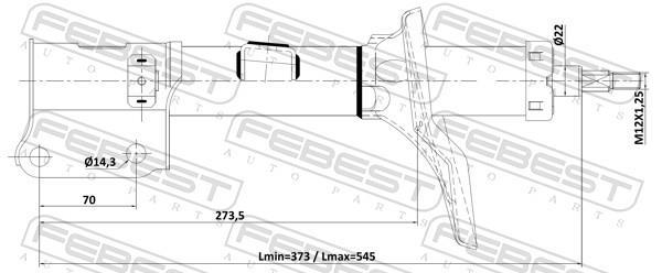 Amortiguador FEBEST ref. 12110-021FR