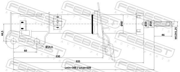 Amortisseur FEBEST  ref. 12110-022FR