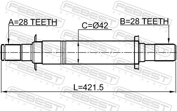 Cardan FEBEST ref. 1212-CM10AT2WD