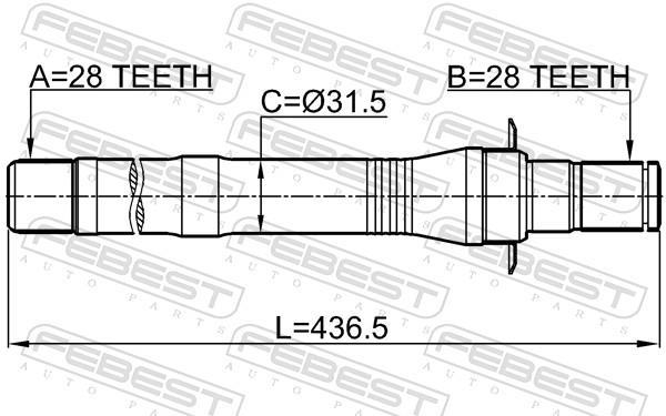 Cardan FEBEST 1212-CM10MT4WD