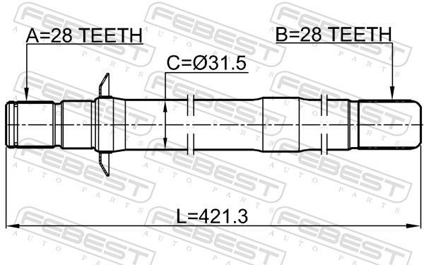 Cardan FEBEST 1212-DM15RH